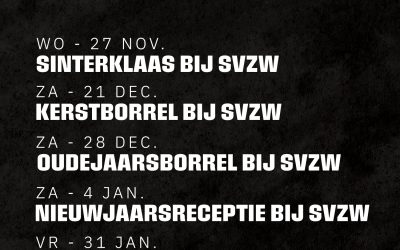 Agenda SVZW – december + januari